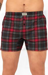 Bawełniane bokserki męskie w kratkę Rusoli