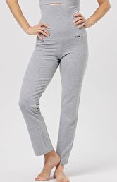 Szare spodnie z szerokim pasem Hot Touch LHE 729