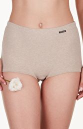 Key beżowe szorty damskie Hot Touch o sportowym kroju LXC 729 BE