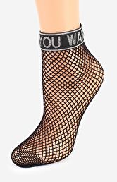 Marilyn skarpetki kabaretki z wzorzystym ściągaczem Charly S54