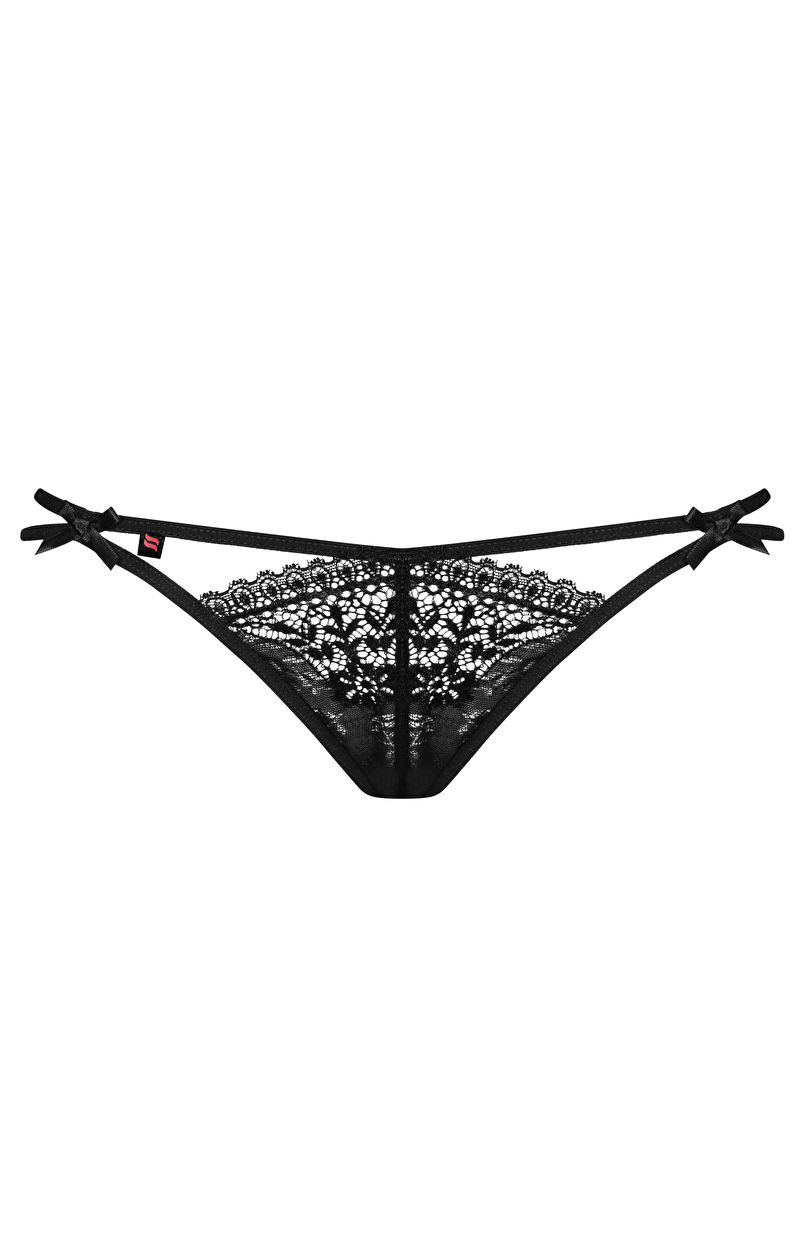 Obsessive Intensa double thong stringi czarny Intymna.pl