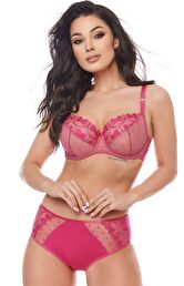 Sawren haftowane figi damskie maxi różowe Instinct