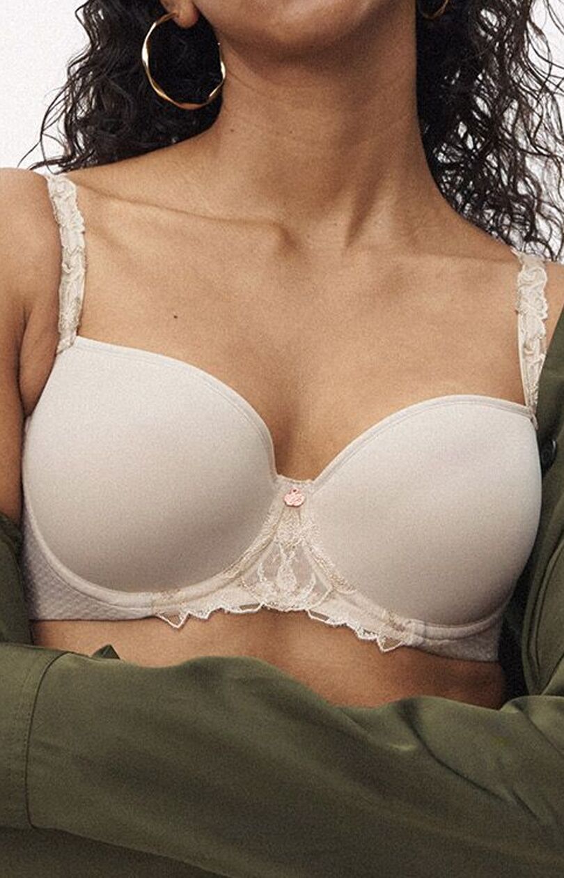 Triumph Wild Azalea Florale Minimizer-Bügel-BH mit zarter Spitze - WEISS