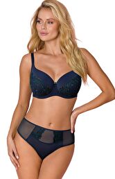 Biustonosz usztywniany full-cup granatowy VB-474
