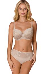 Biustonosz usztywniany full-cup cielisty VB-474