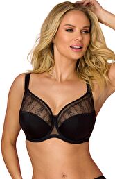 Biustonosz półusztywniany semi-soft czarny VB-425